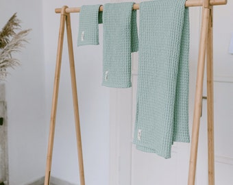 Linen Waffle Towel - Hand Towel - Bath Towel - Linen Cotton - Sauna Softened Towel - Spa.