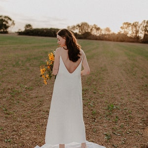 Open back dress, Simple linen dress, Summer dress, Loose linen dress, Long openback dress, Maxi linen dress image 1