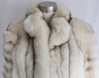 New Shadow White Fox Fur Headband 26 Inches Long and 5 Inches Wide