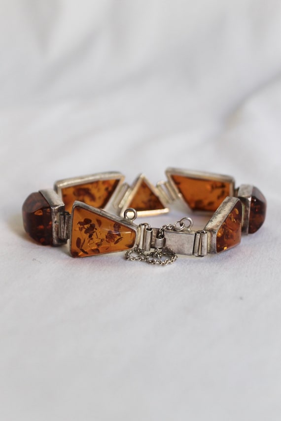 Geometric Amber Bracelet