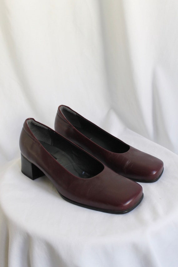 Purple Leather Mary Janes - Size 5.5 (UK)