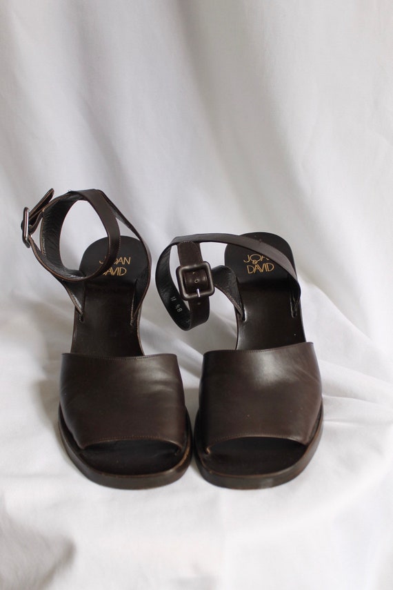 Joan & David Brown Leather Heels - Size 8.5