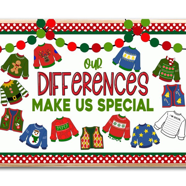 Ugly Christmas Sweater Bulletin Board Classroom Ideas Etsy