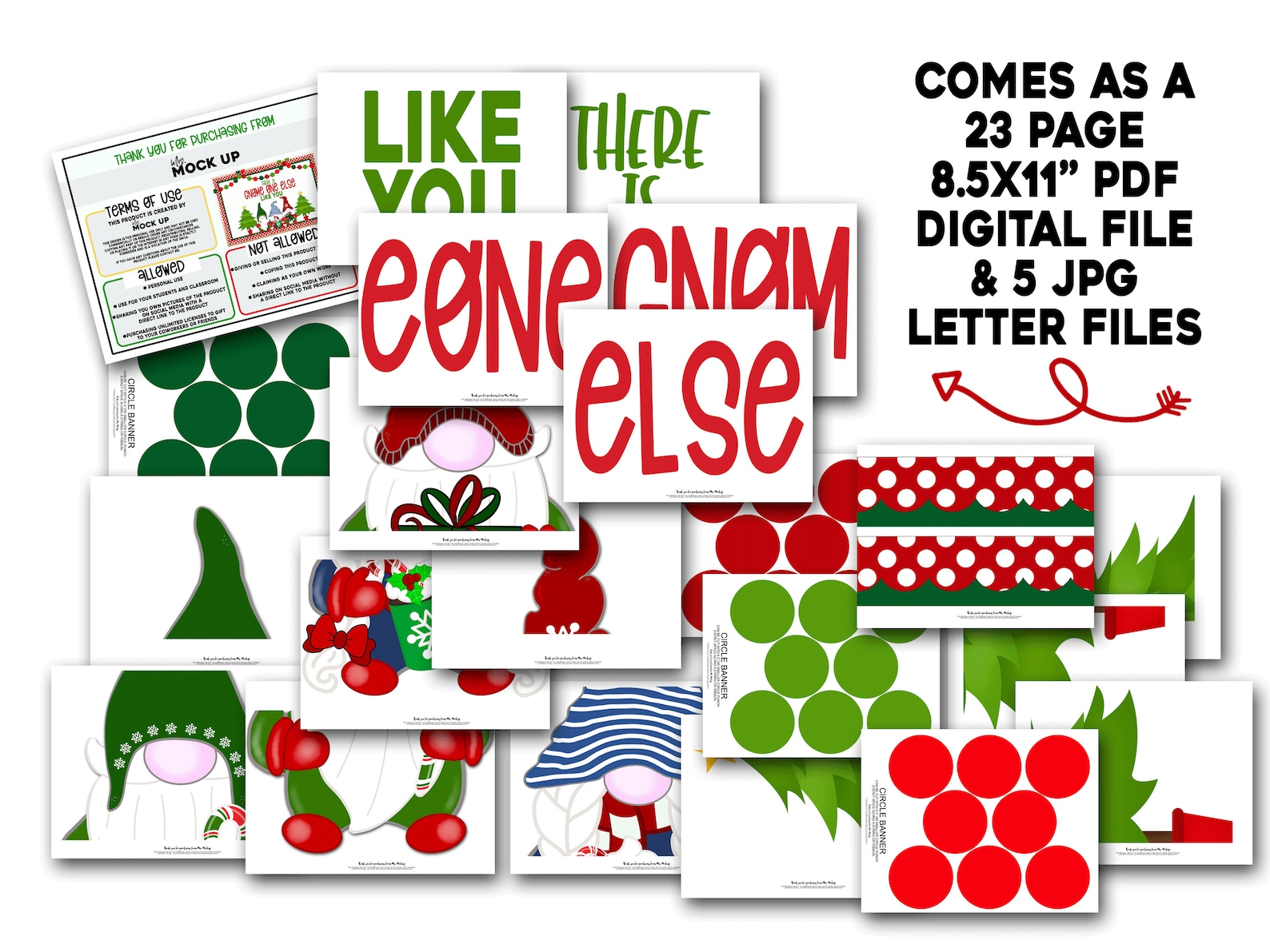 Christmas Gnomes Bulletin Board Kit Holiday Bulletin Board Etsy