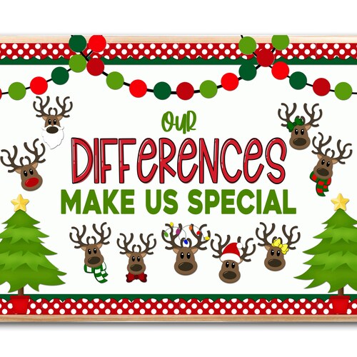 Christmas Bulletin Board Kit Holiday Bulletin Board Etsy