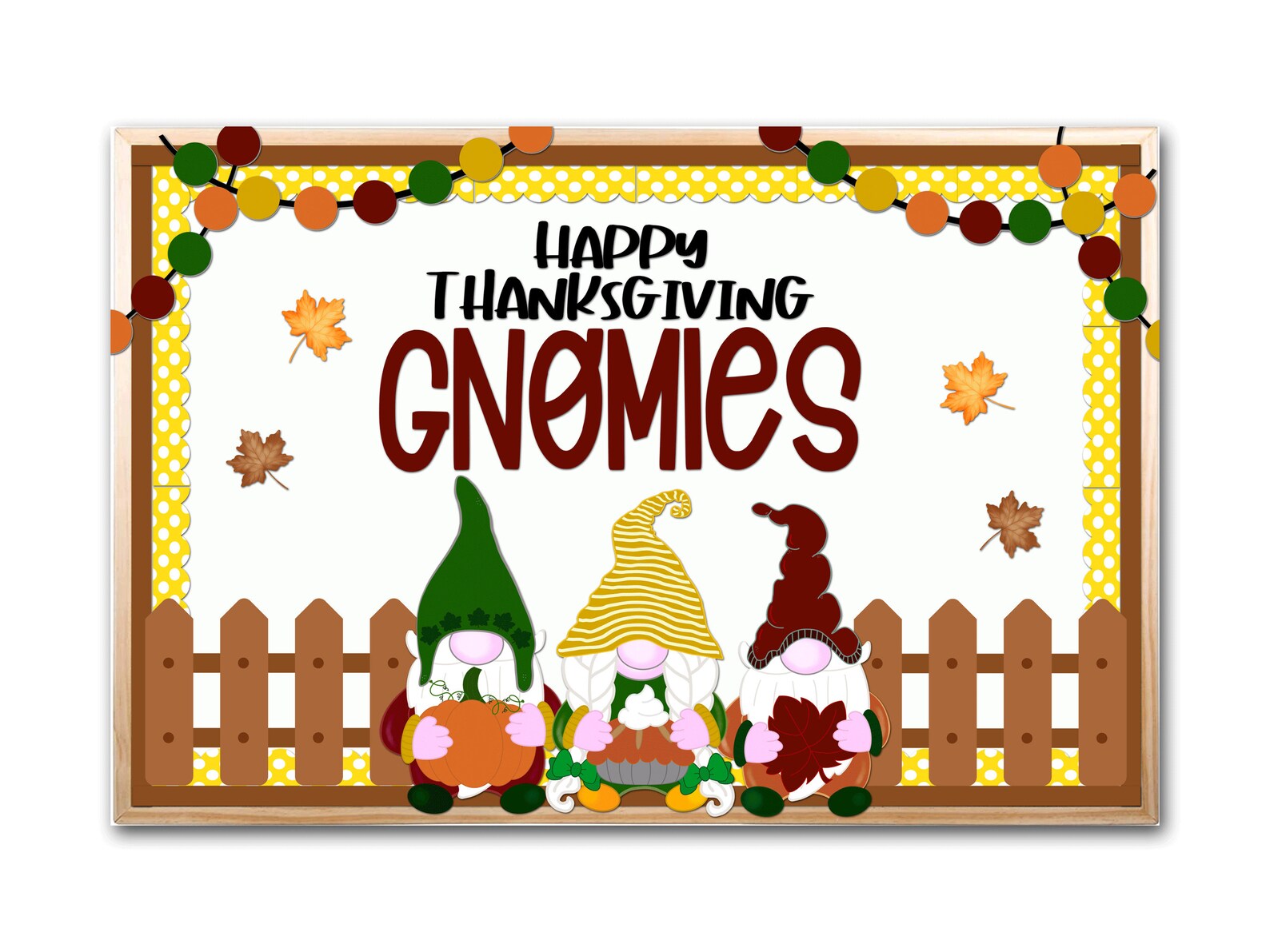 Thanksgiving Gnomes Bulletin Board Kit Fall Bulletin Board Etsy UK