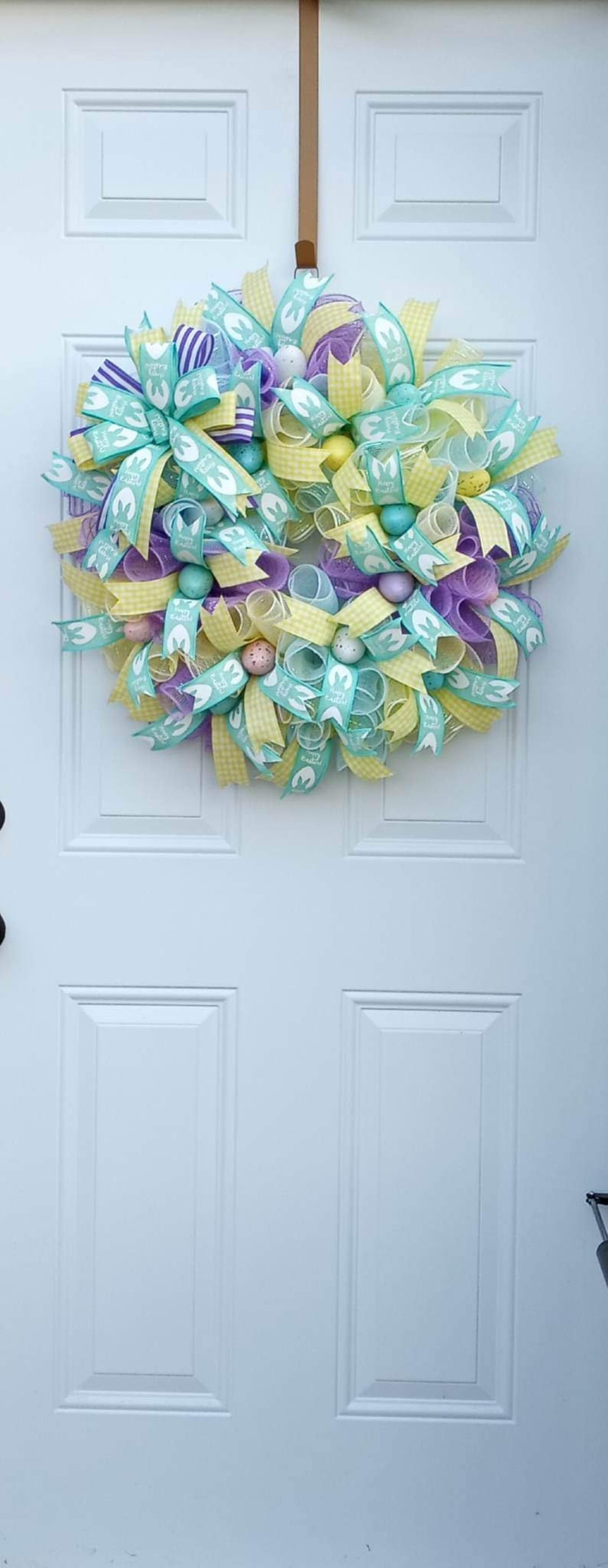 Easter Wreath for Front Door Easter Egg Wreath Easter Door - Etsy