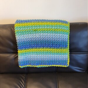 Large Crocheted Lapghan/Crocheted Throw Blanket/Crocheted Child Size Afghan