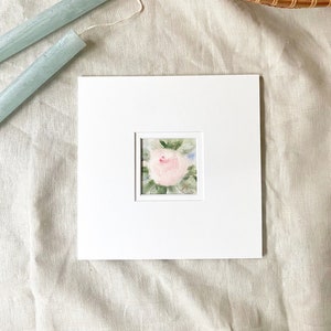 Original Watercolor, &quot;May Flowers, No. 1&quot;, Pink Rose Painting, Rosette, Original artwork by Sarah Grasso