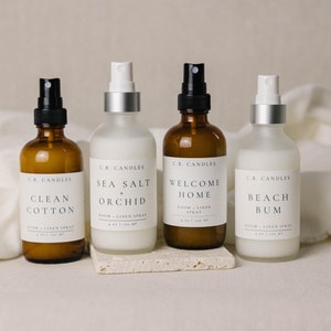 Room + Linen Spray, Multiple Scents, Air Freshener, Fabric Freshener, Bathroom Spray, Car Spray, 4 oz