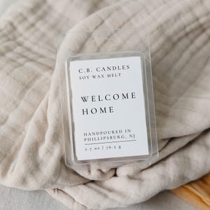 Welcome Home Wax Melt, 100% Soy Wax, Housewarming Gift, Handmade, Eco-friendly