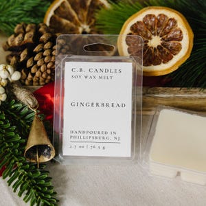 Gingerbread Wax Melt, 100% Soy, Handmade, Christmas Bakery Scent, Essential Oil, Eco-friendly