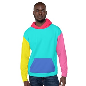 Pastel multi colored hoodie on sale