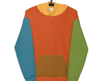 Mod Madness: 1960's Mid-Century Retro Aesthetic ColorBlock Hoodie