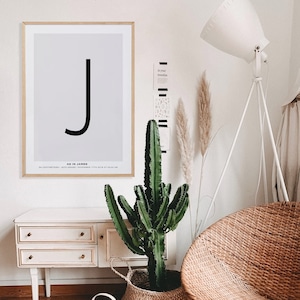PÓSTER DE INICIAL, Póster de bebé A4, Impresión de letras, Póster de nacimiento, Regalo de nacimiento, Póster de bebé personalizado, Arte mural para bebé, Decoración de habitación infantil, Regalo para mamá primeriza