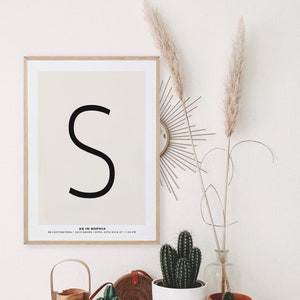 POSTER DI NASCITA, Poster per bambini, Stampa di lettere, Poster iniziale, Regalo di nascita, Poster personalizzato per bambini, Arte da parete per bambini, Arredamento dell'asilo nido, Regalo per la nuova mamma