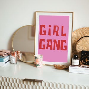 GIRL GANG POSTER, Decoración de la sala de juegos, Arte de pared imprimible, Decoración de la guardería, Decoración de la habitación de los niños, Póster de la sala de juegos, Impresión de poder de la niña, Póster de las niñas