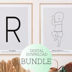 Druckbares GEBURTSPOSTER und Buchstabenposter, personalisiertes Geburtsposter, Neugeborene in Maßstab 1:1, Geburtsgeschenk, Geburtsposter, individuelles Geschenk