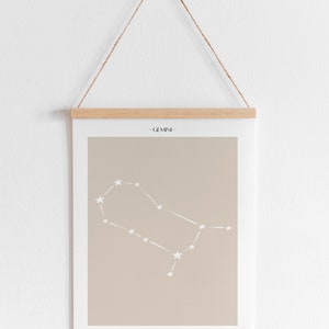 GEMINI ZODIAC Birth Poster, Custom Zodiac Baby Poster, Printable Gemini ...