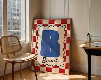 CUSTOM INITIAL Kids Room Poster, Personalised Name Playroom Decor, Printable Art