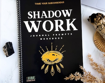 Shadow Work Journal- PRINTABLE 97 PAGES Workbook - Inner Child + Dream and Past life Work - Journal prompts + 4 Free book cover options