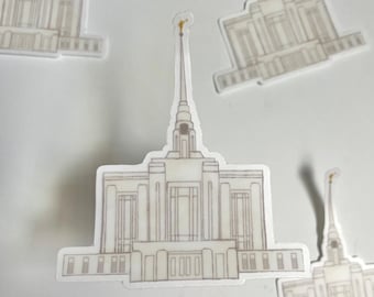 Ogden Temple Sticker • Waterproof, UV-Resistant Sticker for Laptops, Water Bottles, Phones, Scriptures • Gift for Youth, Missionary