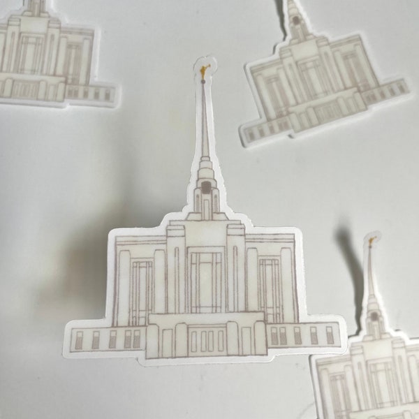 Ogden Temple Sticker • Waterproof, UV-Resistant Sticker for Laptops, Water Bottles, Phones, Scriptures • Gift for Youth, Missionary