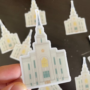 Adhesivo del templo de Layton, UT • Adhesivo resistente al agua y a los rayos UV para ordenador portátil, botella de agua, teléfono y Escrituras • Regalo para jóvenes, primaria y misioneros