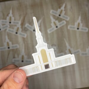 Adhesivo del templo de São Paulo • Adhesivo resistente al agua y a los rayos UV para ordenador portátil, botella de agua, teléfono y Escrituras • Regalo para jóvenes, primaria y misioneros