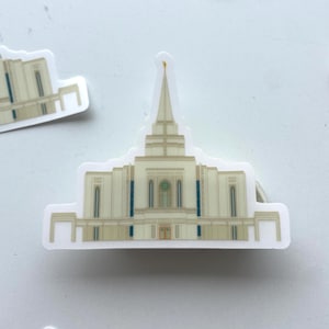 Calcomanía del Templo de Gilbert, AZ • Calcomanía impermeable y resistente a los rayos UV para computadora portátil, botella de agua, teléfono, Escrituras • Regalo para jóvenes, Primaria y misioneros