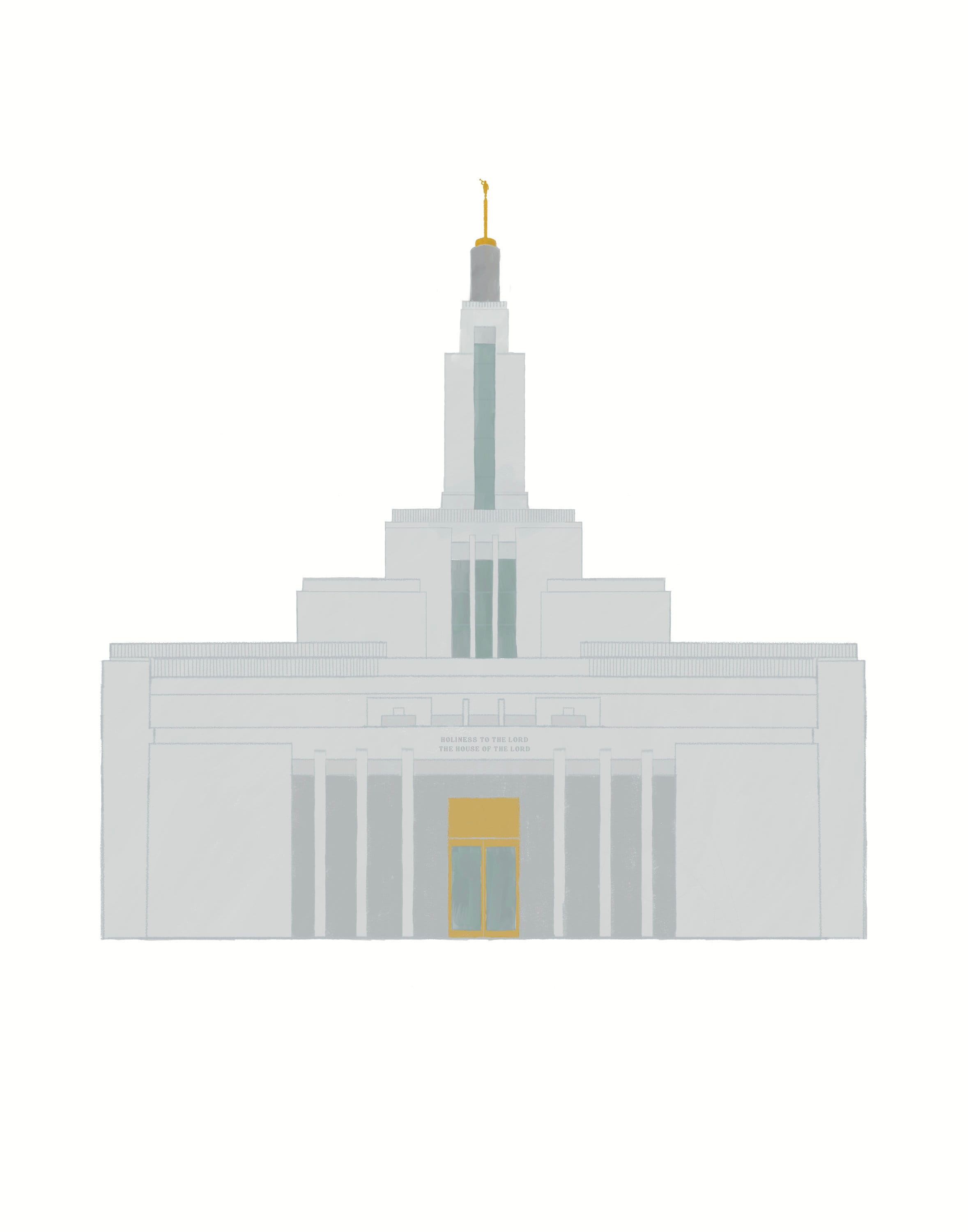 Draper Temple Art Print • Museum Quality Press Print on Watercolor ...