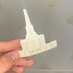 Calcomanía del Templo del Río Jordán • Calcomanía resistente al agua y a los rayos UV para computadora portátil, botella de agua, teléfono, Escrituras • Regalo para jóvenes, primaria y misioneros