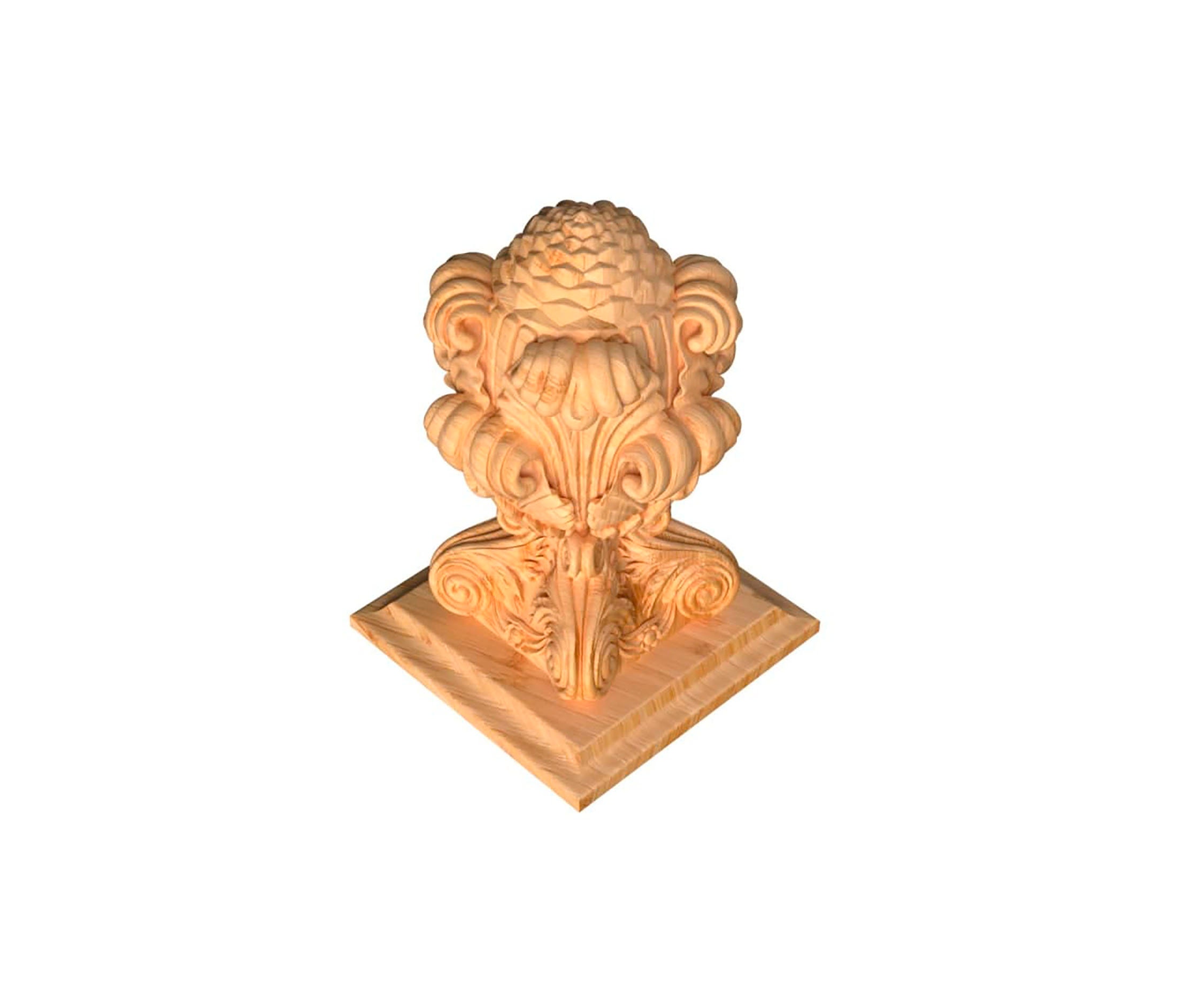 Antique newel post finial Carved wood newel post cap for Etsy