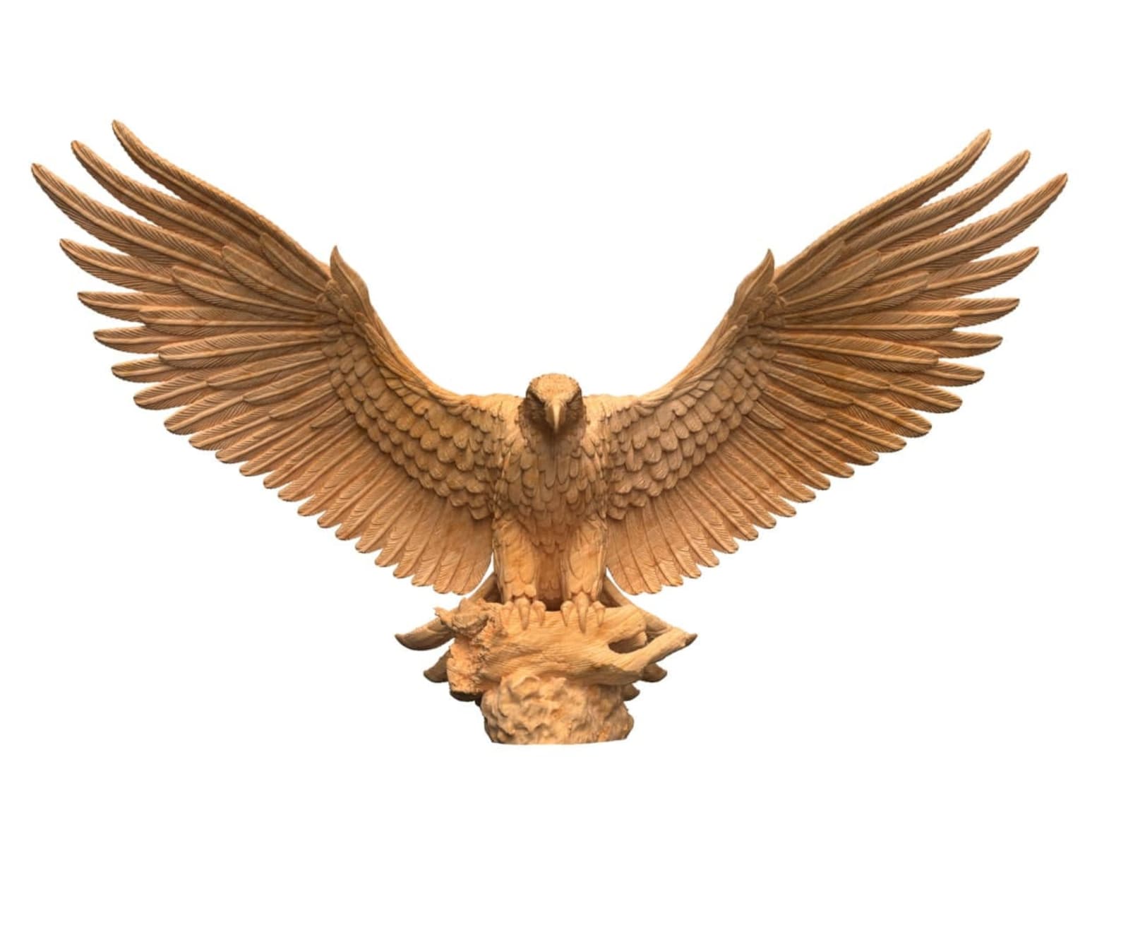 Perfect Large Eagle Wood Carving Statue 36 Etsy