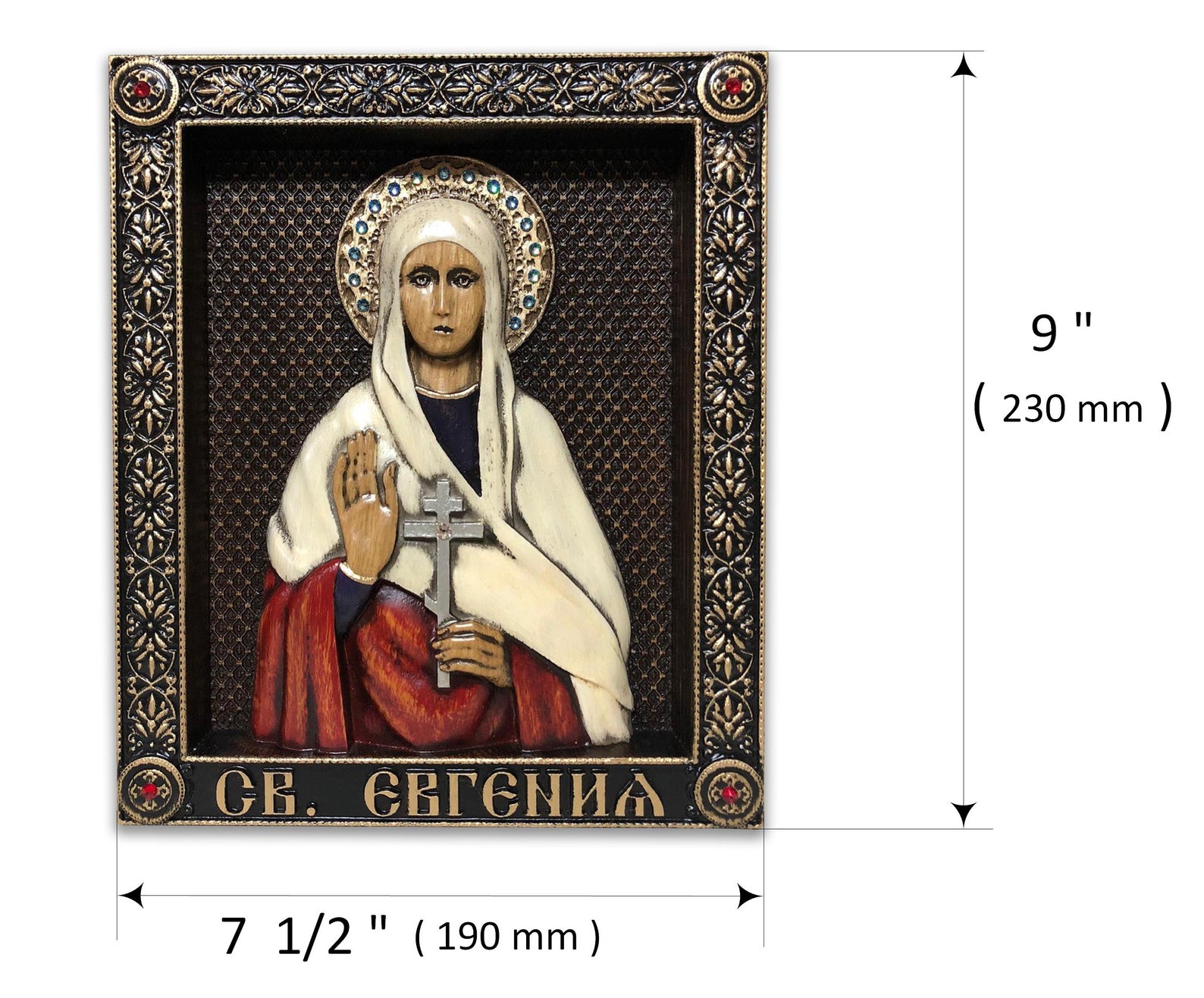 Saint Eugenia the Martyr Eugenia of Rome Carved Icon made of Etsy