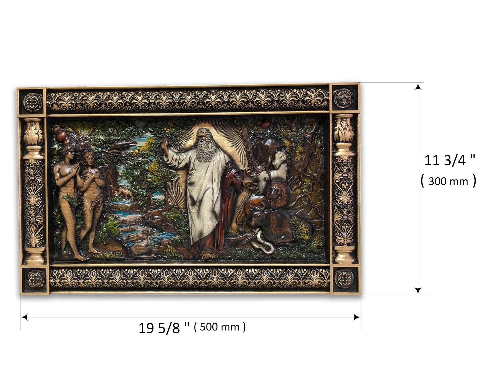 Panel The Creation Biblical wall art Adam and Eve picture Etsy