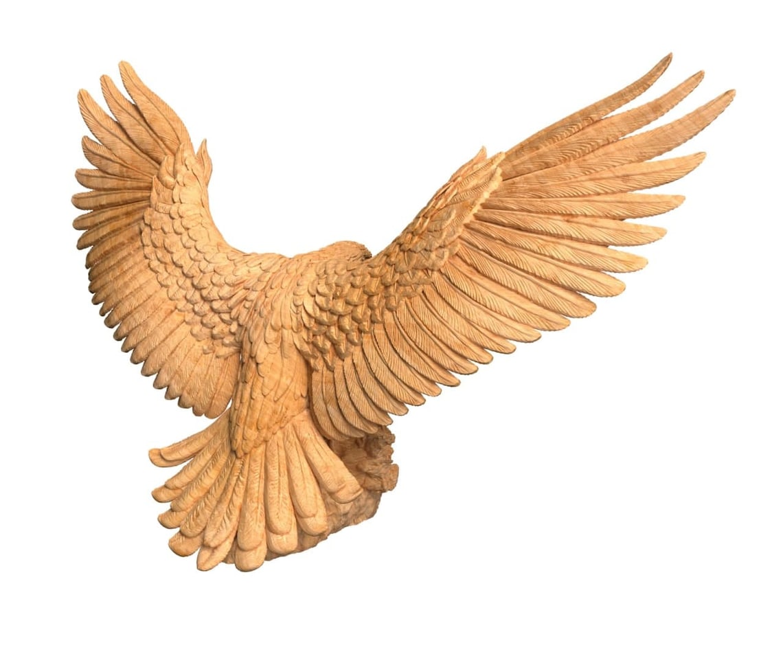 Perfect Large Eagle Wood Carving Statue 36 Etsy