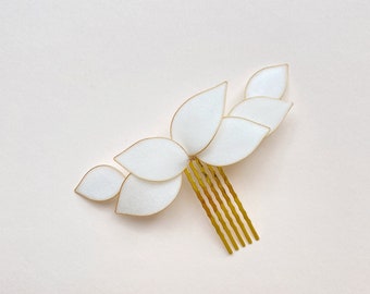 Minimalistic Gold Hair Comb, Bridal Silver Mini Veil Comb, Hair Jewelry for Veil Autumn Hair Accessories Birthday Hair Accessories G111