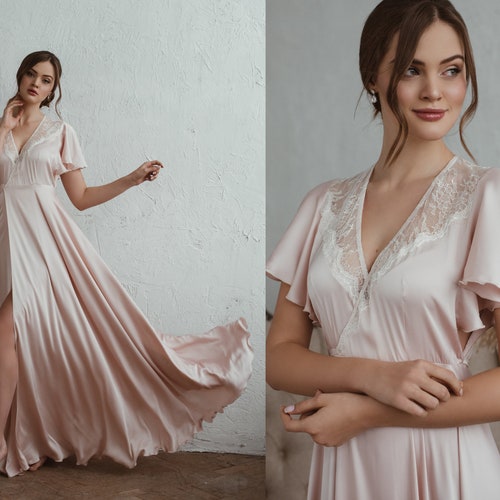 Bridal Silk Robe Bride Photo Shoot Bridesmaid Gift Bridal Etsy