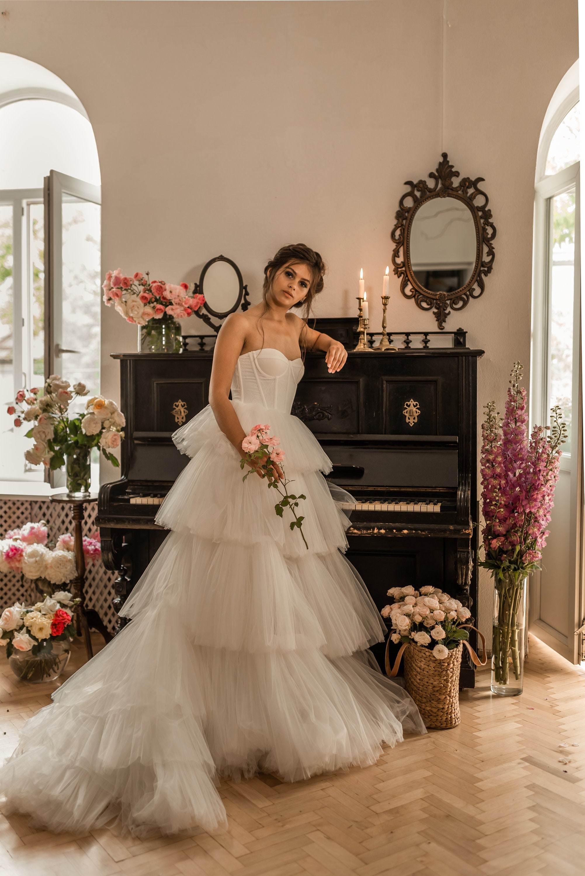 Unique Corset Wedding Dress Bridal 