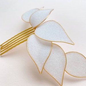 Minimalistischer Gold Haarkamm, Braut Silber Mini Schleier Kamm, Haarschmuck für Schleier Herbst Haarschmuck Geburtstag Haarschmuck G111 Bild 7