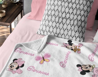 Couverture Personnalisee De Bebe Disney Mickey Mouse Colorful Etsy
