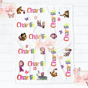 Masha and bear blanket sale
