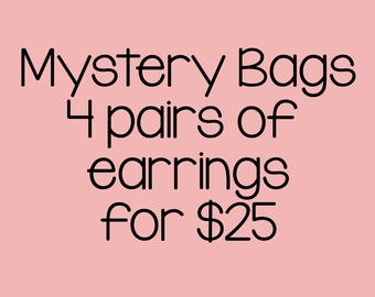 Mystery Bag Earrings | READ DESCRIPTION | 4 pairs of earrings | Mini brand earrings | Sale earrings