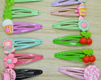 One RANDOMLY SELECTED Barrette with charm | novelty hair accessories | cute hair accessories | adorable and fun hair clips