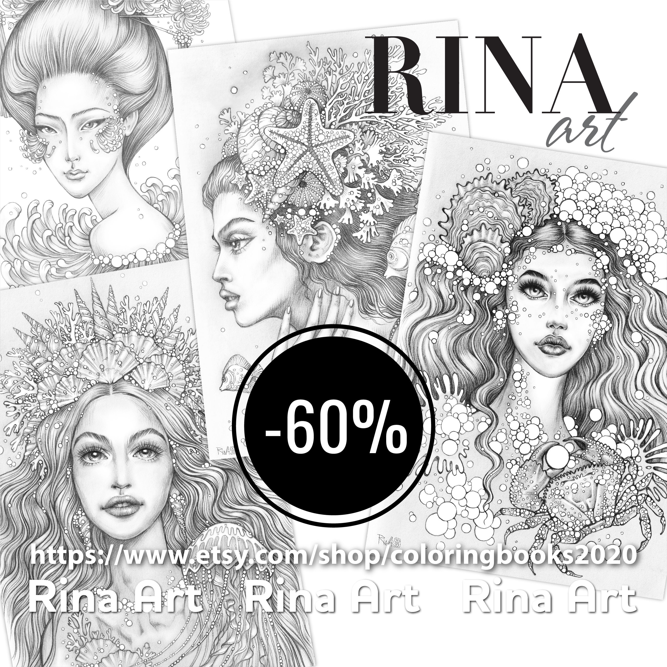 Sets 7 | Coloring Page | Printable Adult Colouring Pages Book | Download Grayscale Illustration PDF