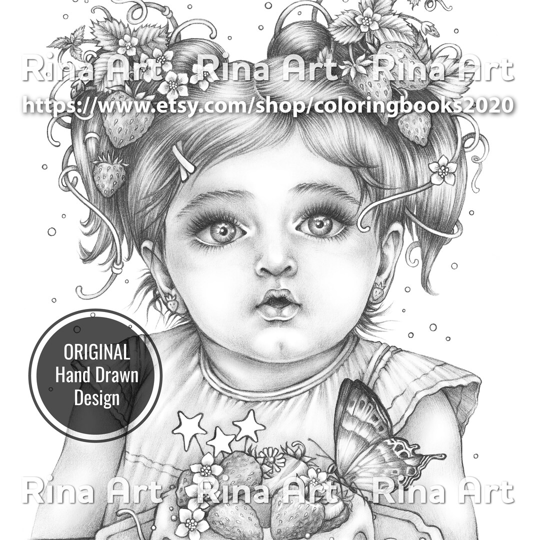 Strawberry Festival | Coloring Page | Printable Adult Colouring Pages ...