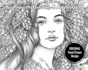 Hop | Coloring Page | Printable Adult Colouring Pages Book | Download Grayscale Illustration JPG, PDF