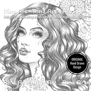 Sweet | Coloring Page | Printable Adult Colouring Pages Book | Download Grayscale Illustration JPG, PDF