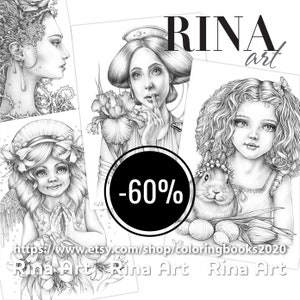 Sets 14 | Coloring Page | Printable Adult Colouring Pages Book | Download Grayscale Illustration PDF